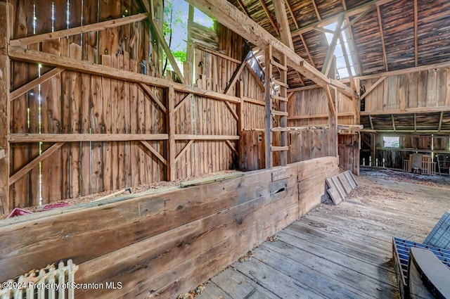 view of horse barn