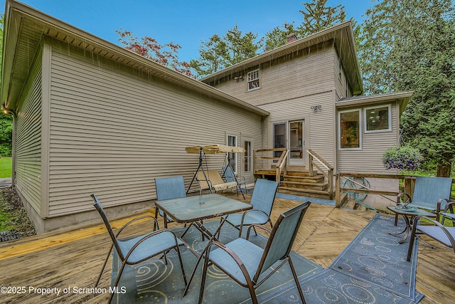 837 Old State Rd, Waverly Twp, PA 18411 - view of wooden deck