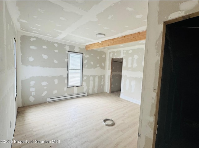 1537 Gardner Ave, Scranton, PA 18509 - unfurnished room with a baseboard radiator and wood finished floors