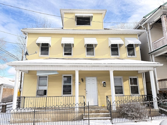 view of front of property with covered porch