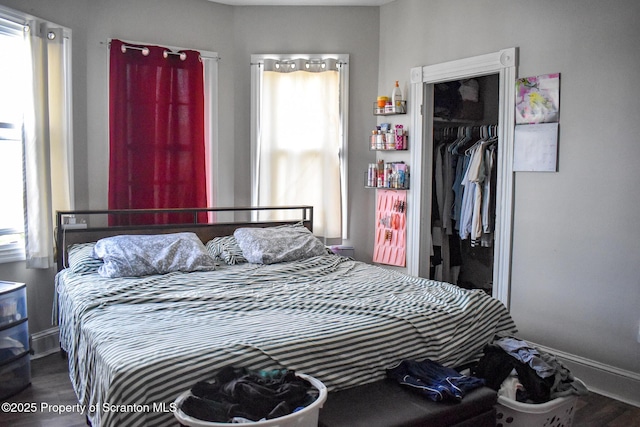 640 Alder St, Scranton, PA 18505 - bedroom featuring wood finished floors, baseboards, and a closet