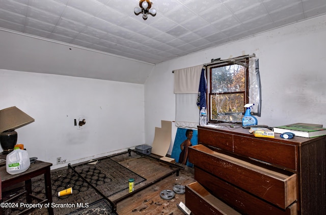 interior space featuring lofted ceiling