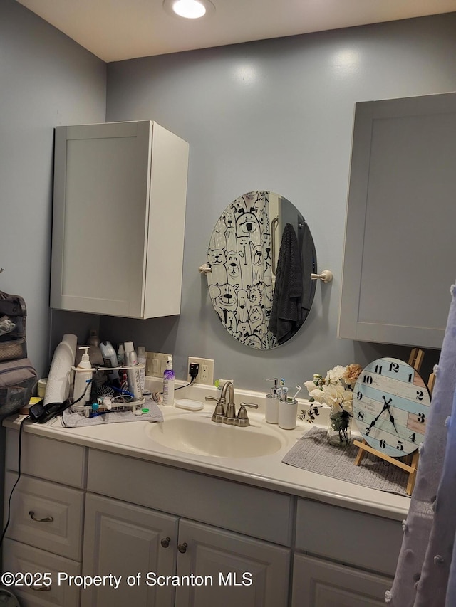 bathroom featuring vanity