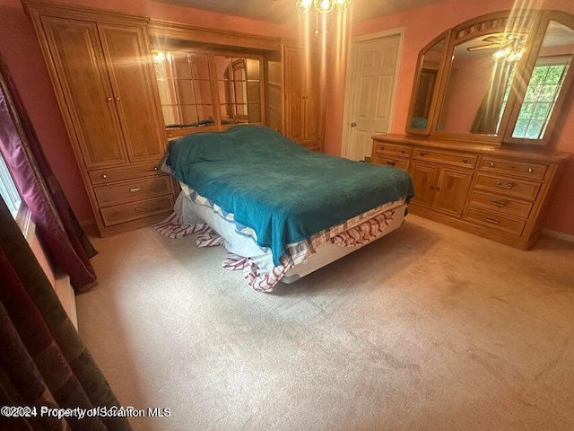 view of carpeted bedroom