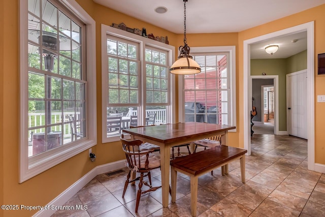 268 Winship Rd, Covington Twp, PA 18444 - dining space with plenty of natural light and tile patterned floors
