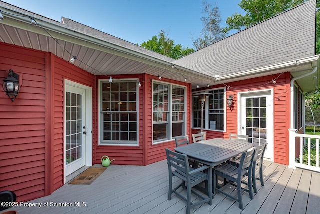 268 Winship Rd, Covington Twp, PA 18444 - wooden deck featuring outdoor dining space