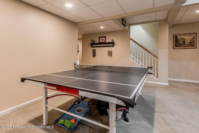268 Winship Rd, Covington Twp, PA 18444 - rec room featuring carpet flooring and recessed lighting