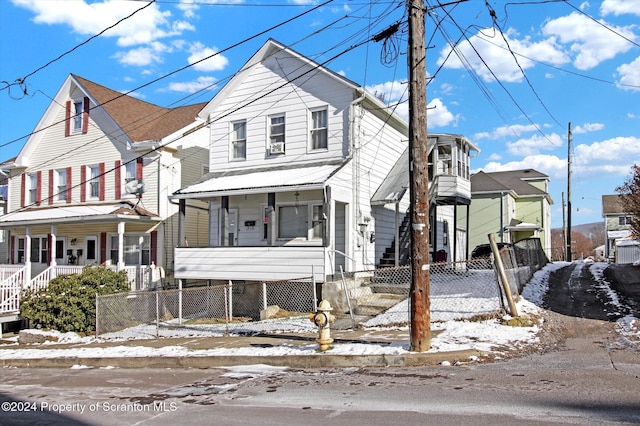 view of front property with a porch