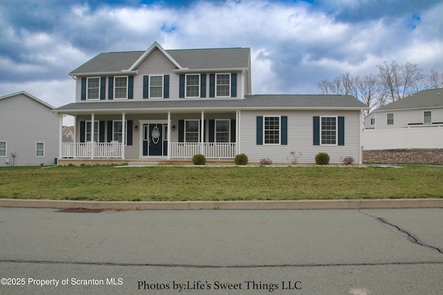 525 Poppy Ln, Moosic, PA 18507 - colonial inspired home with covered porch and a front yard