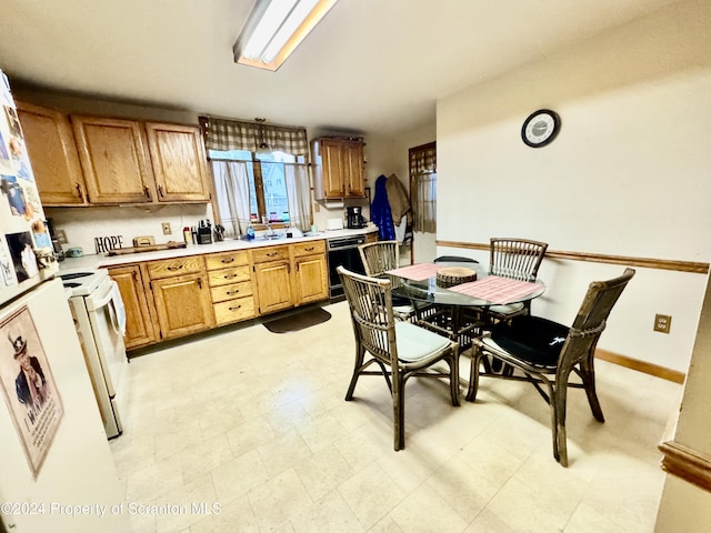 kitchen with stove and black dishwasher