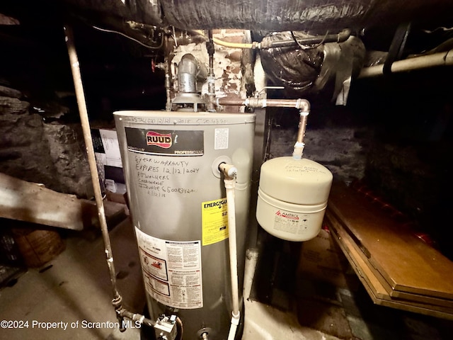 utilities featuring gas water heater