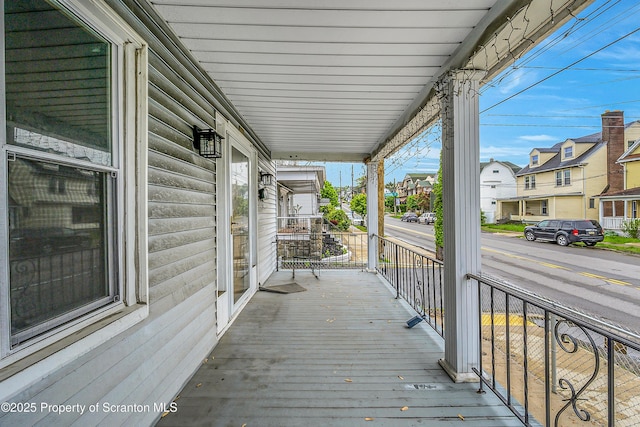 611 Moosic St, Scranton, PA 18505 - wooden deck featuring covered porch