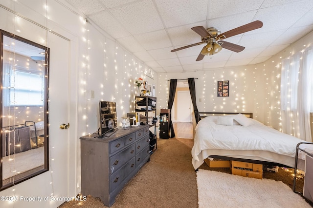 213-215 Bellman St, Throop, PA 18512 - carpeted bedroom with a drop ceiling