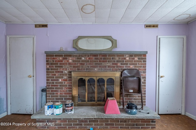 room details with a fireplace