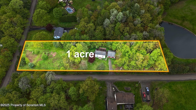 67 Smith Dr, Hallstead, PA 18822 - aerial view of property's location featuring a nearby body of water and property parcel outlined