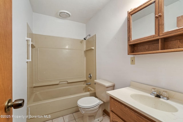 67 Smith Dr, Hallstead, PA 18822 - bathroom with washtub / shower combination, toilet, vanity, and tile patterned floors