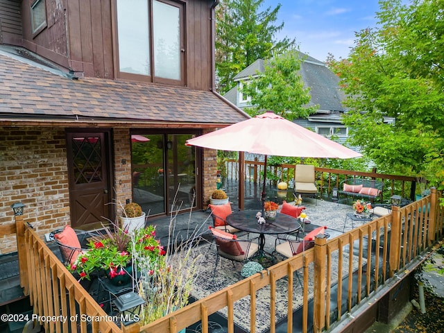 view of wooden deck