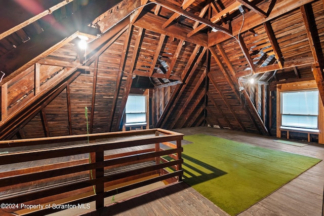 attic with a wealth of natural light