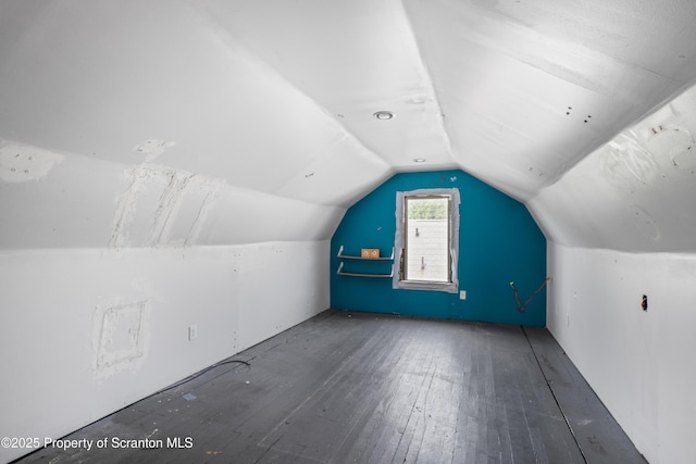81 Rees St, Wilkes-Barre, PA 18702 - additional living space featuring vaulted ceiling and hardwood / wood-style floors