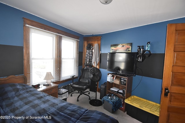 view of carpeted bedroom