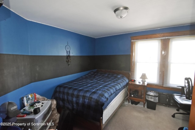 bedroom featuring carpet