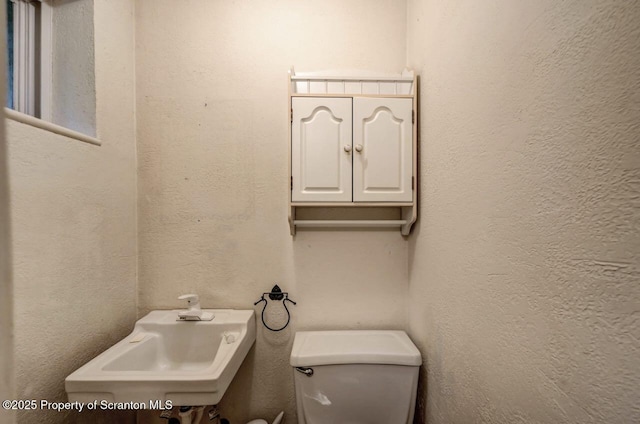 bathroom featuring toilet and sink