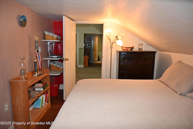 519 Sutton Rd, New Milford, PA 18834 - bedroom featuring vaulted ceiling and wood finished floors