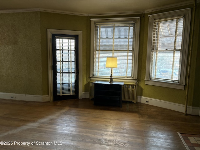 interior space with radiator heating unit