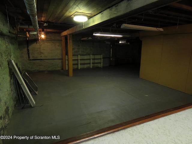 view of basement