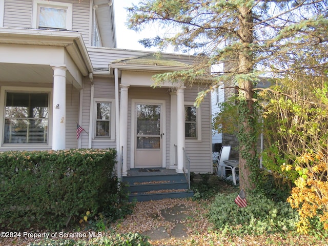 view of doorway to property