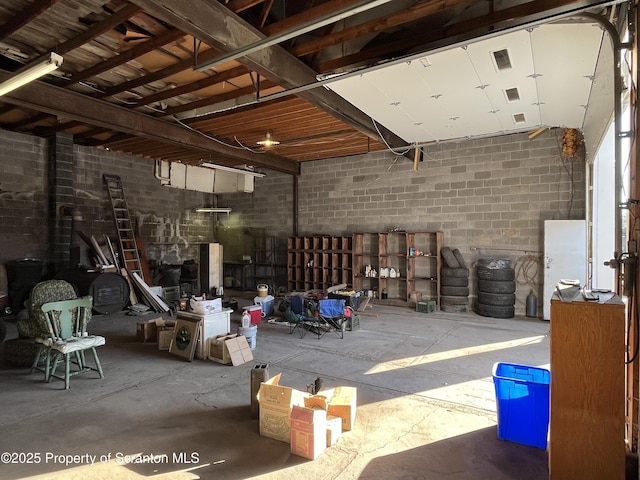 miscellaneous room with concrete flooring