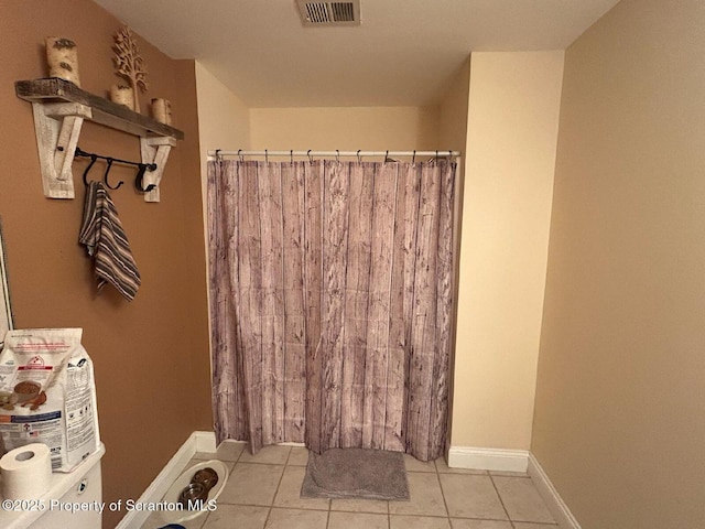 85 Cranberry Ter, Duryea, PA 18642 - full bath with tile patterned flooring and a shower with shower curtain