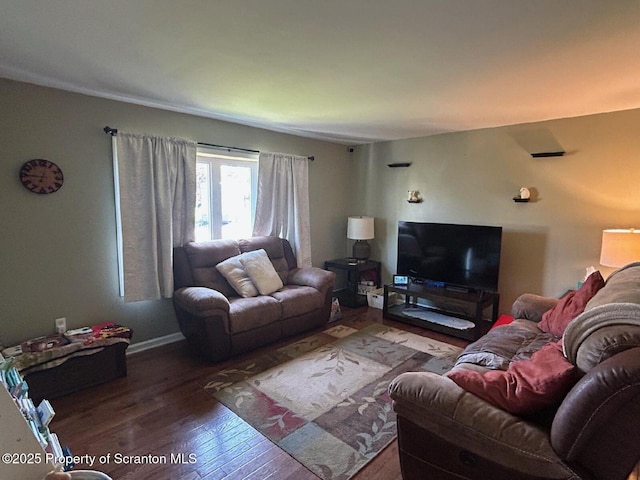 85 Cranberry Ter, Duryea, PA 18642 - living room featuring wood finished floors and baseboards
