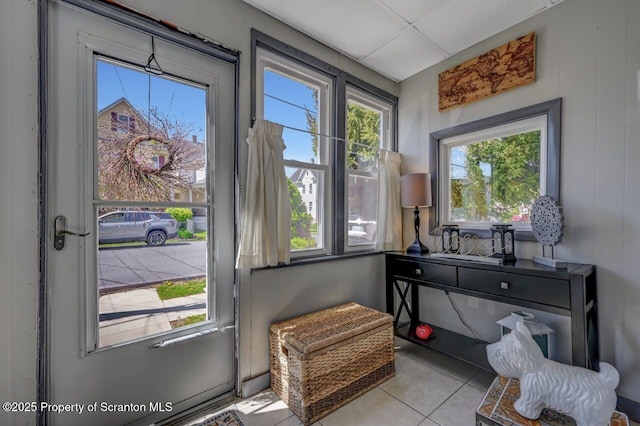 entryway featuring tile patterned flooring