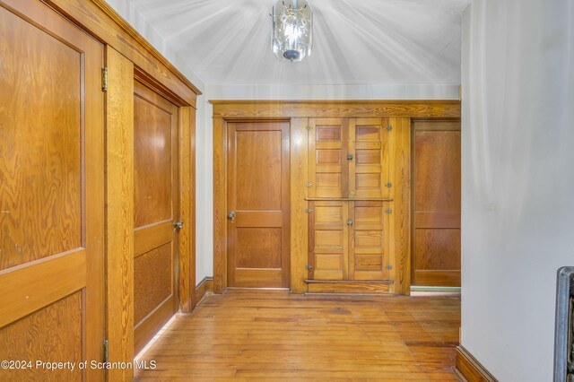 hallway featuring light hardwood / wood-style floors