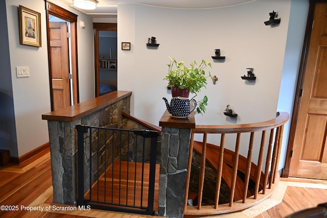 3511 Liberty Park Rd, Hallstead, PA 18822 - staircase with wood finished floors and baseboards