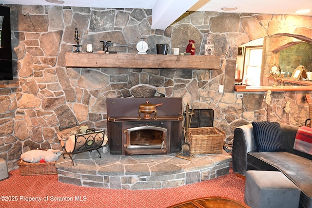 3511 Liberty Park Rd, Hallstead, PA 18822 - detailed view of a wood stove