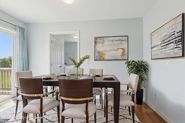 960 Lott Rd, Meshoppen, PA 18630 - dining space with wood finished floors and baseboards