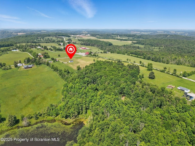 960 Lott Rd, Meshoppen, PA 18630 - aerial view of property's location with a forest and rural landscape