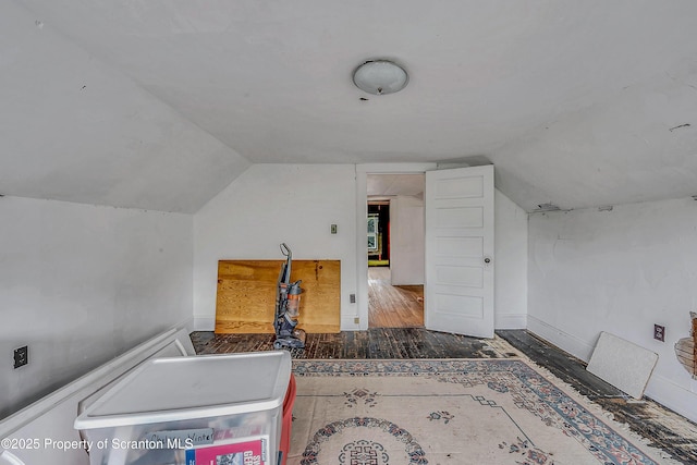 929 Grandview St, Scranton, PA 18509 - kitchen featuring vaulted ceiling and wood finished floors
