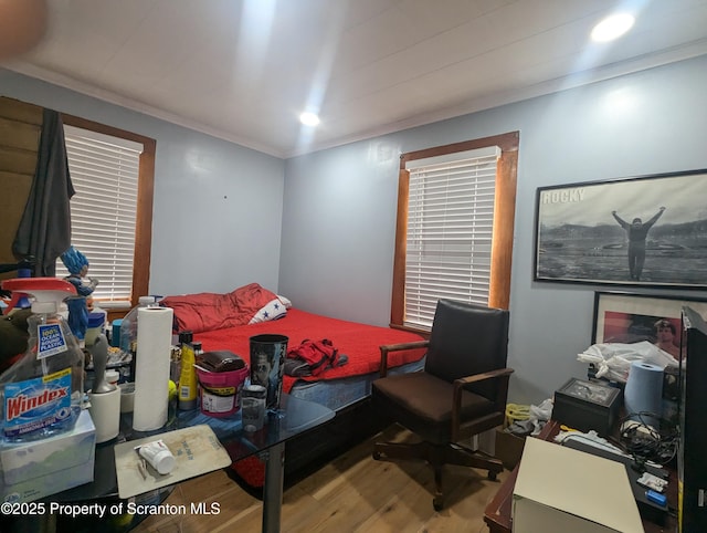 26-28 Glinko St, Scranton, PA 18504 - bedroom with wood finished floors and ornamental molding