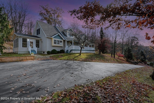 exterior space with covered porch