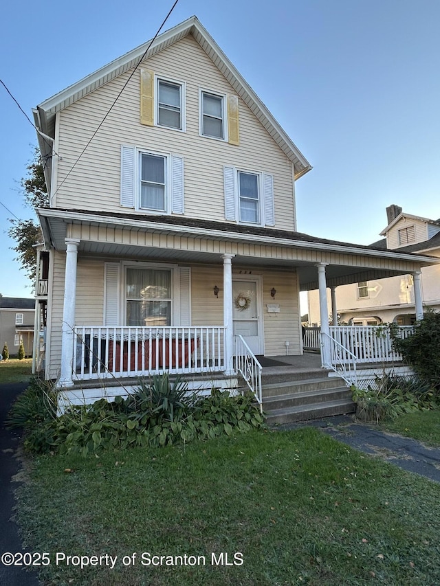 view of front of house with a porch