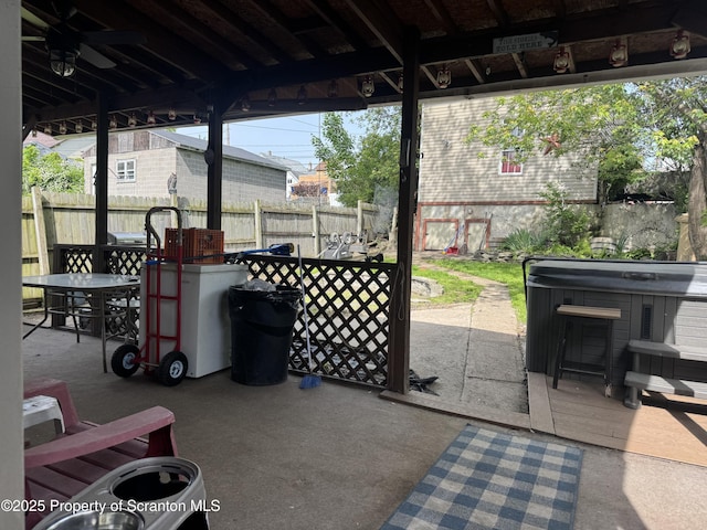 525 N Hyde Park Ave, Scranton, PA 18504 - view of patio / terrace with a hot tub