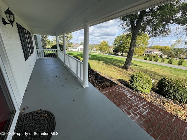 view of patio / terrace featuring covered porch