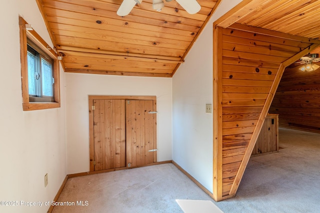 2269 Creek Rd, New Milford, PA 18834 - corridor featuring carpet, wood ceiling, and baseboards
