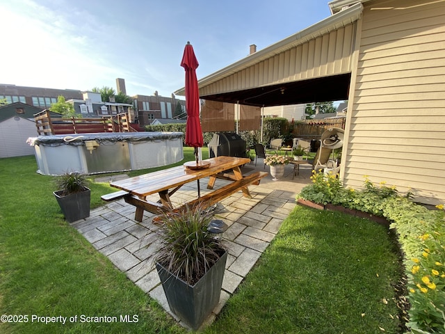 906 Cedar Ave, Scranton, PA 18505 - view of patio / terrace with a covered pool and area for grilling
