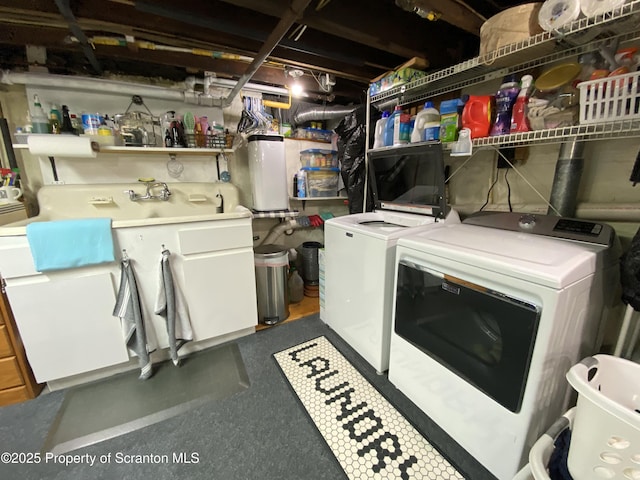 906 Cedar Ave, Scranton, PA 18505 - unfinished basement with washing machine and dryer and water heater