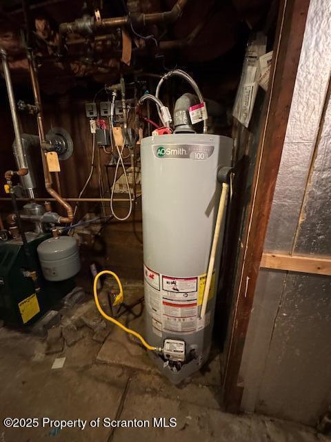 1449 Dickens St, Scranton, PA 18504 - utility room with water heater