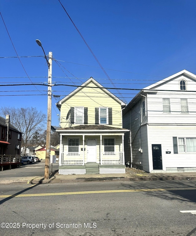 view of front facade with a porch